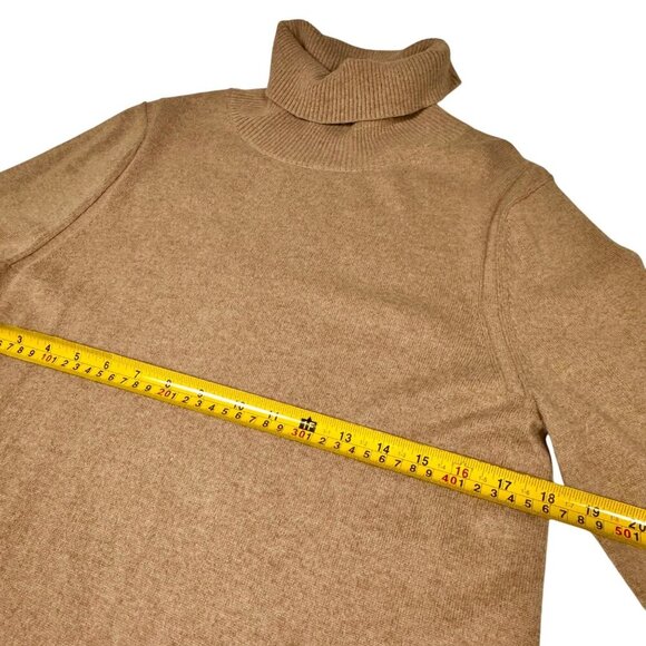 Margaret O'Leary Sweater Dress Sz.M Camel Cashmere Blend Staple Quiet Luxury - Picture 8 of 11